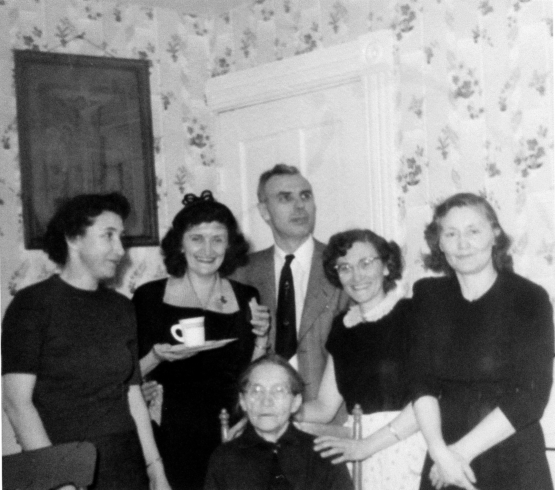 Ronnie, unknown, Al, Leona, unknown, Mary Karoczun (seated).jpg